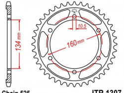 Звезда задняя JT Sprockets JTR 1307,42